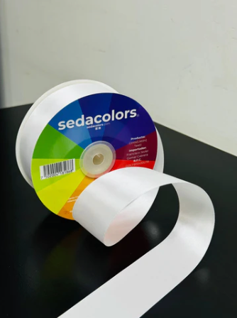LISTON TEXTIL SATINADO DOBLE CARA - BLANCO