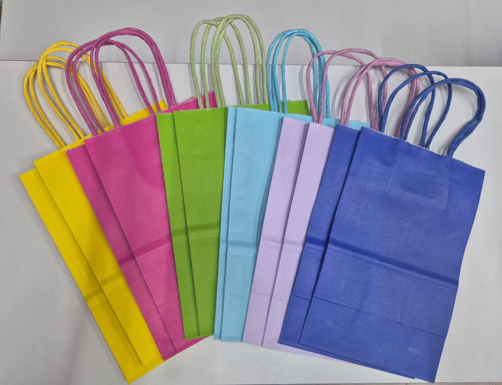 Bolsa Kraft Asa de Color Surtido