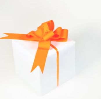 Moño  Papel Sintético Naranja 31
