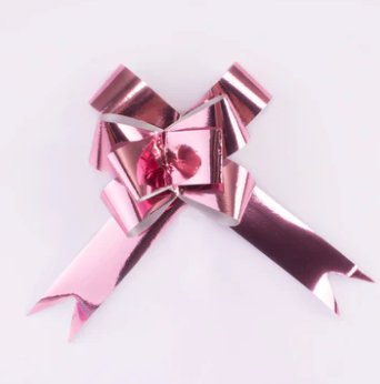 Moño Metálico ROSA CLARO 36