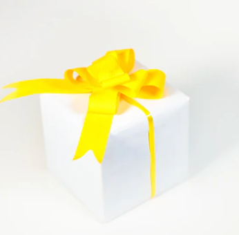 Moño  Papel Sintético Amarillo 39