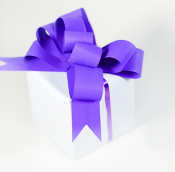 Moño  Papel Sintético Morado 07