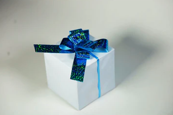 Moño Holograma Azul Turqueza 25