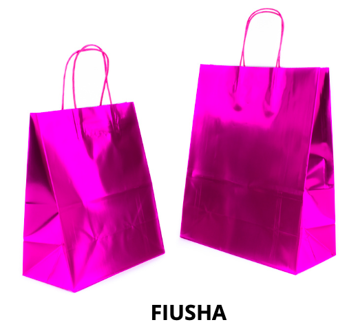 Bolsa Kraft Asa Color Metálica Fiucsa