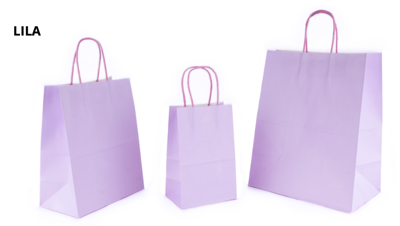 Bolsa Kraft Asa de Color Lila